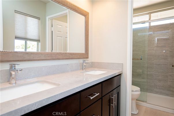 Bathroom, Dual Sink Vanities, Glass Shower, Interior