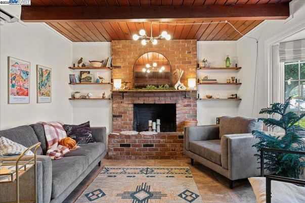 Fireplace, Interior, Living room, Stone Walls, Wooden Beams, Wooden Ceilings