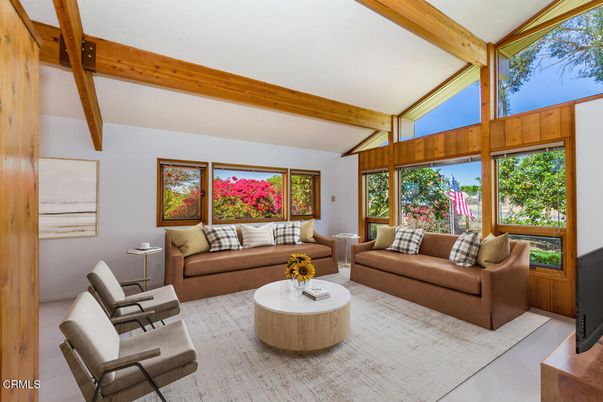 Interior, Living room, Wooden Beams