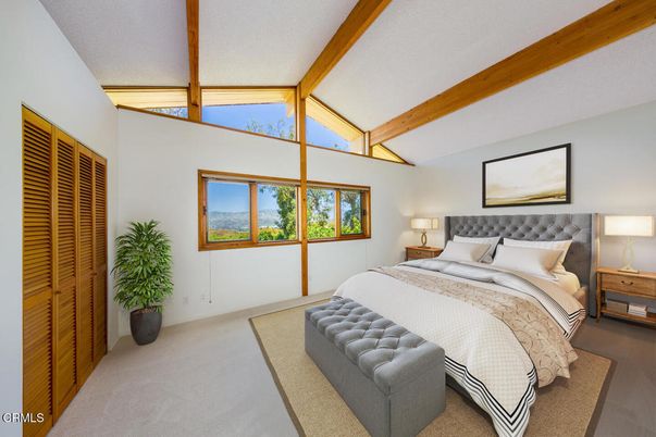 Bedroom, Interior, Wooden Beams