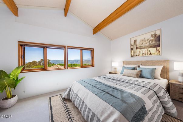 Bedroom, Interior, Wooden Beams