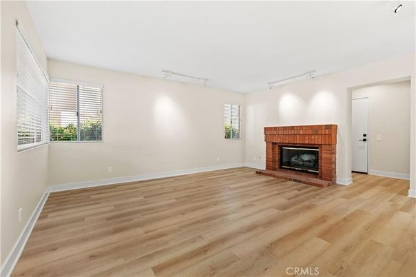 Empty room, Fireplace, Interior, Wood Texture Flooring