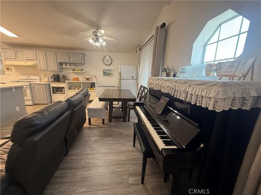 Dining room, Interior, Kitchen, Piano, Wood Texture Flooring