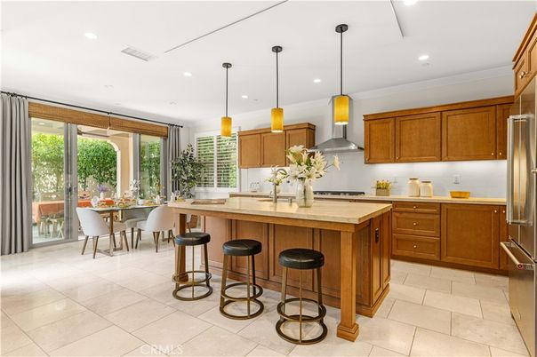 Dining room, Interior, Kitchen, Pendant Lights, Recessed Lighting, Stainless Steel Appliances