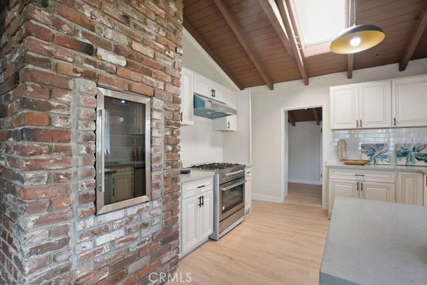 Interior, Kitchen, Stainless Steel Appliances, Stone Walls, Wooden Beams, Wooden Ceilings, Wood Texture Flooring