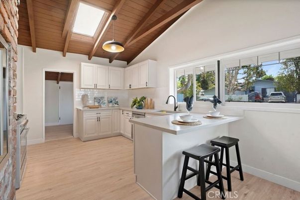 Interior, Kitchen, Pendant Lights, Wooden Beams, Wooden Ceilings, Wood Texture Flooring