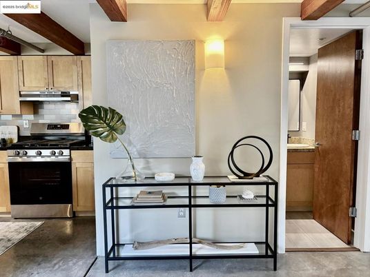 Interior, Kitchen, Stainless Steel Appliances, Wooden Beams