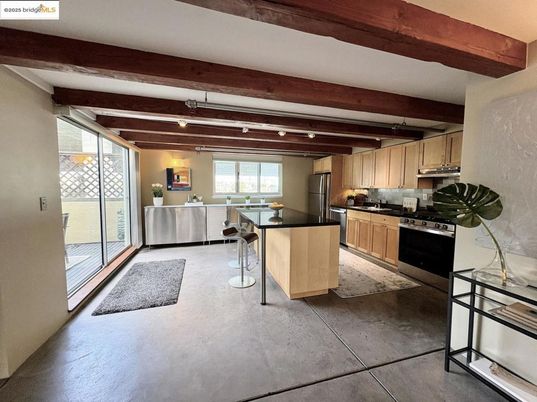 Interior, Kitchen, Stainless Steel Appliances, Wooden Beams