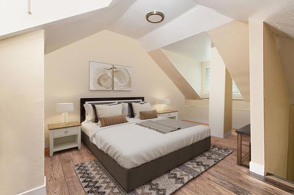 Bedroom, Interior, Wood Texture Flooring