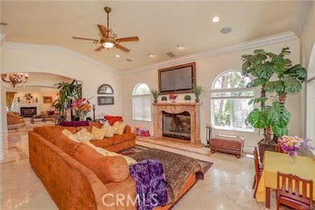 Dining room, Fireplace, Interior, Living room, Recessed Lighting