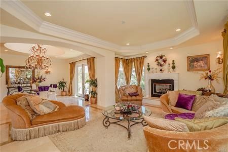 Chandelier, Dining room, Fireplace, Interior, Living room, Recessed Lighting