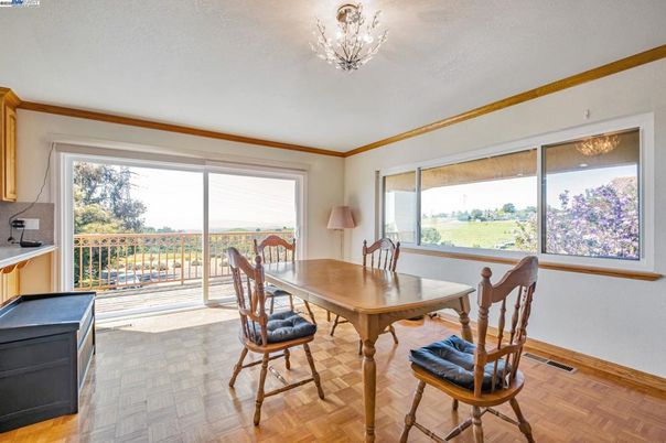 Dining room, Interior, Wood Texture Flooring