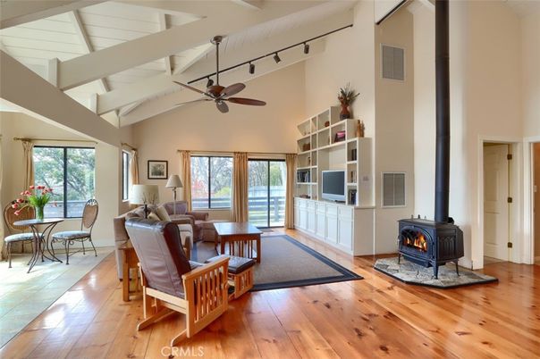 Dining room, Fireplace, Interior, Living room, Wood Texture Flooring