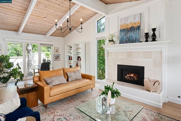 Chandelier, Fireplace, Interior, Living room, Wooden Beams, Wooden Ceilings, Wood Texture Flooring