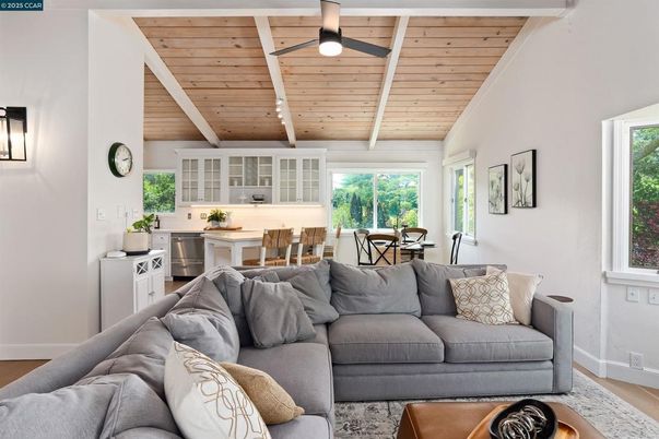 Dining room, Interior, Kitchen, Living room, Wooden Beams, Wooden Ceilings, Wood Texture Flooring