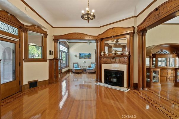 Fireplace, Interior, Wood Texture Flooring