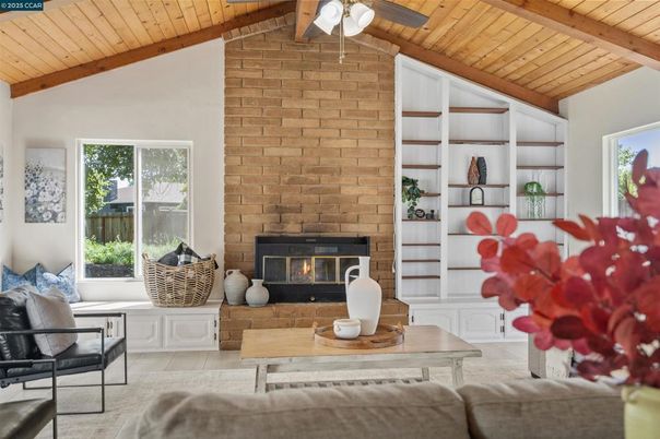 Fireplace, Interior, Living room, Stone Walls, Wooden Beams, Wooden Ceilings