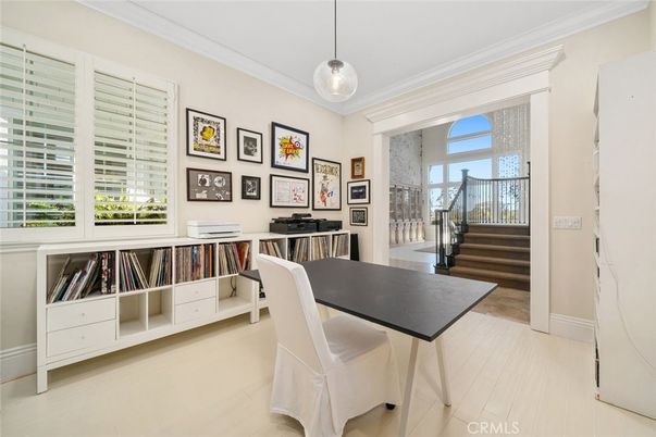Home Office, Interior, Pendant Lights, Wood Texture Flooring