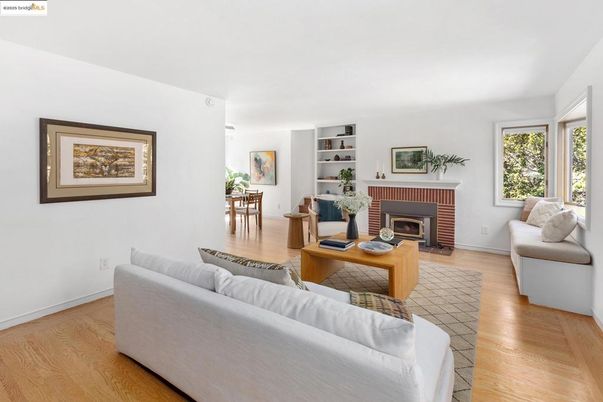 Dining room, Fireplace, Interior, Living room, Wood Texture Flooring