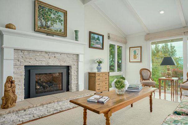 Fireplace, Home Office, Interior, Recessed Lighting