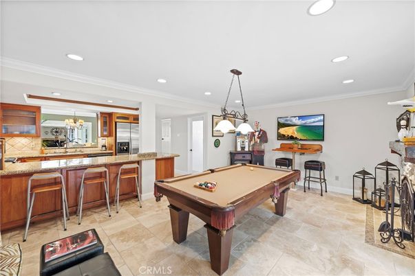 Billiard Table, Chandelier, Game Room, Interior, Kitchen, Pendant Lights, Recessed Lighting