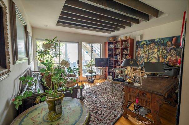 Home Office, Interior, Wooden Beams, Wood Texture Flooring