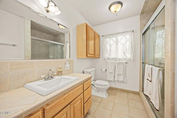 Bathroom, Glass Shower, Interior, Tile Countertops