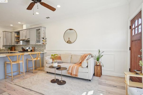 Interior, Kitchen, Living room, Recessed Lighting, Stainless Steel Appliances, Wood Texture Flooring