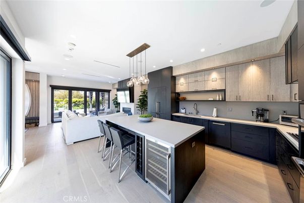 Interior, Kitchen, Living room, Pendant Lights, Recessed Lighting, Stainless Steel Appliances, Wood Texture Flooring