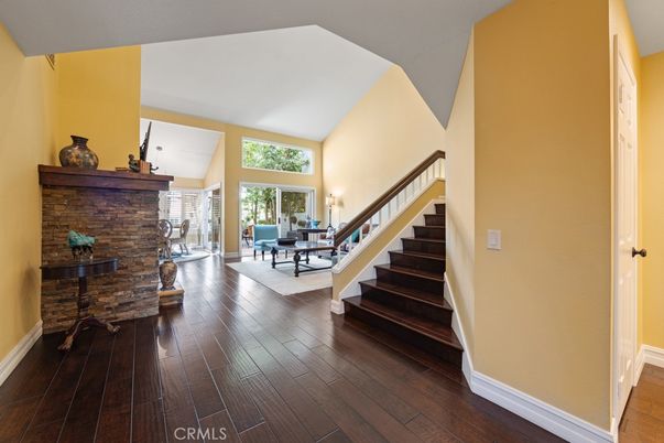 Fireplace, Interior, Wood Texture Flooring