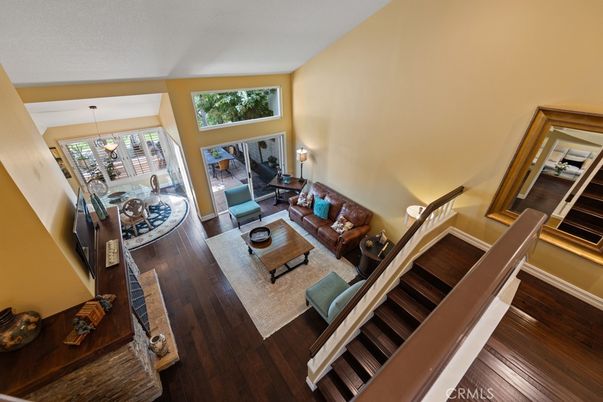 Dining room, Interior, Living room, Pendant Lights, Wood Texture Flooring
