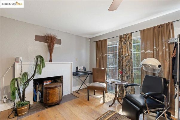 Fireplace, Home Office, Interior, Wood Texture Flooring