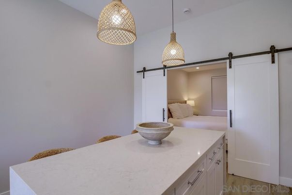Interior, Kitchen, Pendant Lights, Wood Texture Flooring
