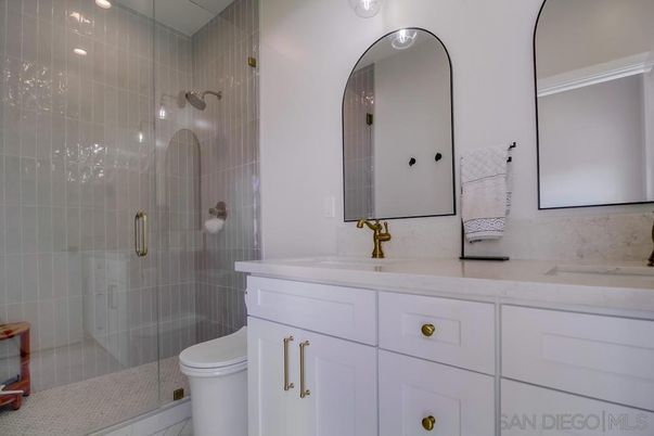 Bathroom, Dual Sink Vanities, Glass Shower, Interior