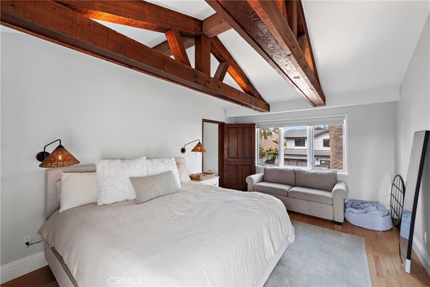 Bedroom, Interior, Wooden Beams, Wood Texture Flooring