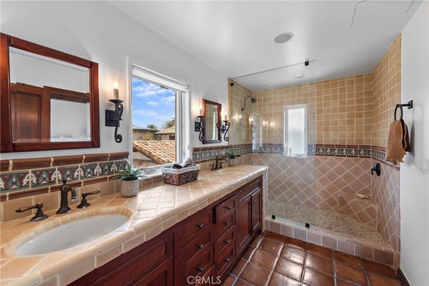Bathroom, Dual Sink Vanities, Interior, Tile Countertops