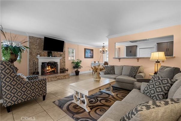 Chandelier, Dining room, Fireplace, Interior, Living room