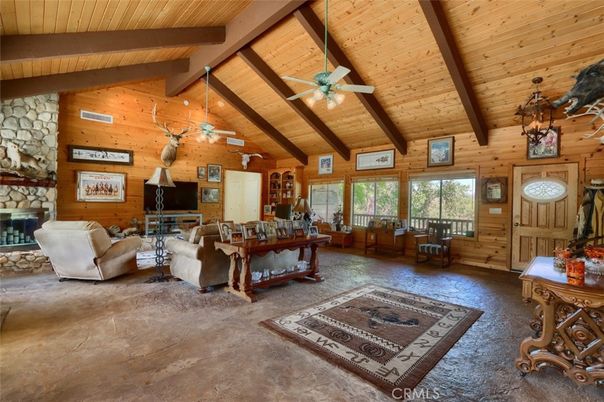 Fireplace, Interior, Living room, Stone Walls, Wooden Beams, Wooden Ceilings, Wooden Walls