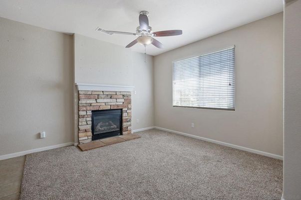 Empty room, Fireplace, Interior