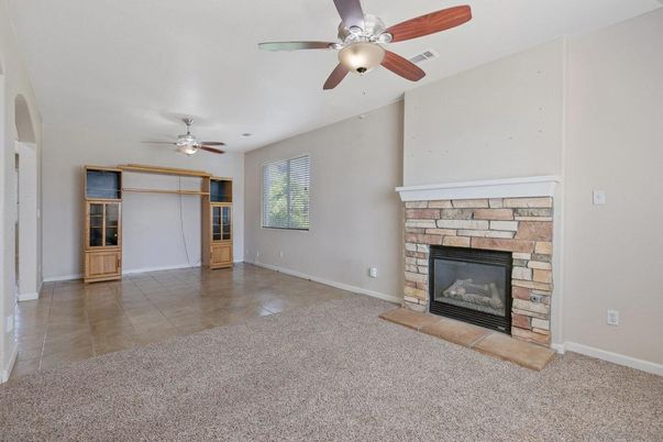 Empty room, Fireplace, Interior