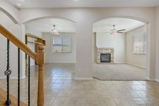 Empty room, Fireplace, Interior, Recessed Lighting