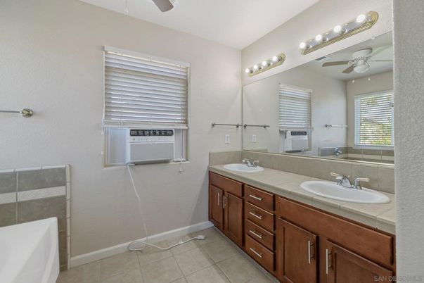 Bathroom, Dual Sink Vanities, Interior, Tile Countertops