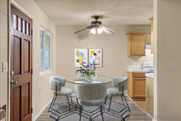Dining room, Interior, Wood Texture Flooring