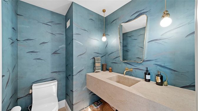 Bathroom, Interior, Marble Walls