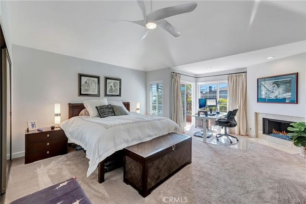 Bedroom, Fireplace, Home Office, Interior, Recessed Lighting