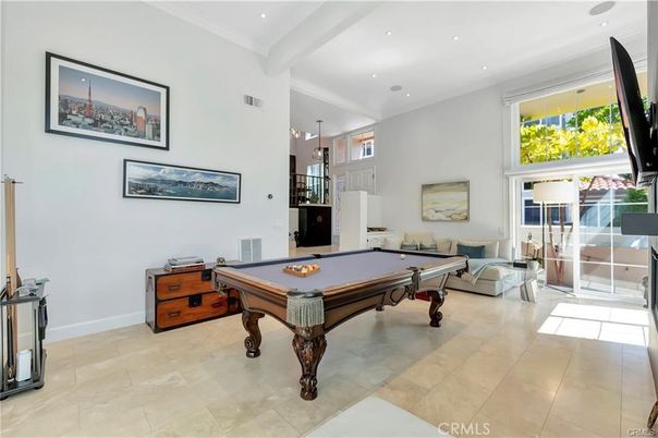 Billiard Table, Game Room, Interior, Pendant Lights, Recessed Lighting