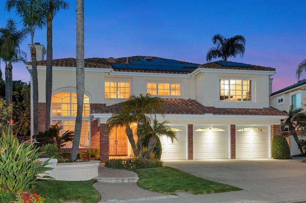 Attached, Exterior, Facade, Brick Facade, Solar Panels, Mediterranean