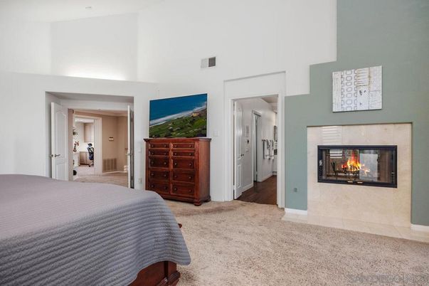 Bedroom, Fireplace, Interior
