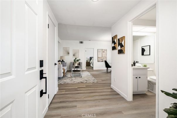 Bathroom, Interior, Recessed Lighting, Wood Texture Flooring