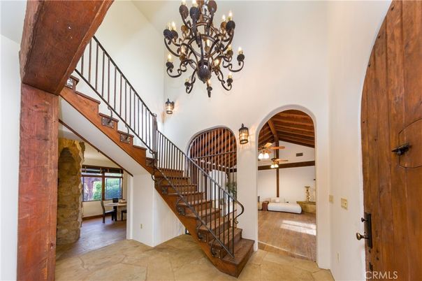 Chandelier, Interior, Wooden Beams